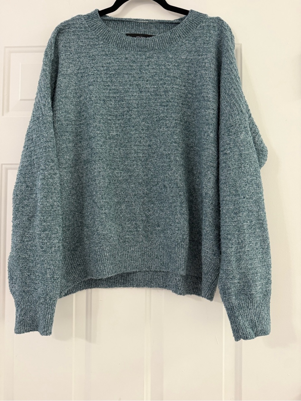 Vero Moda Textured Crewneck Sweater in Teal